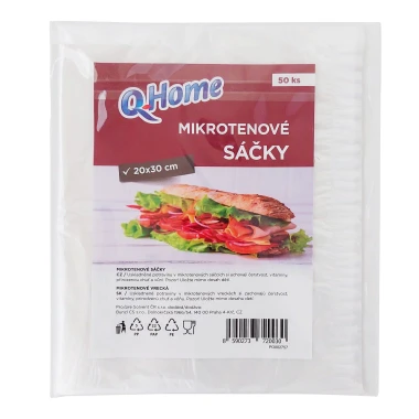 Q-Home Svačinové sáčky 20x30cm 50 ks