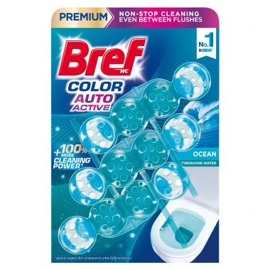 Bref Color Auto Active Ocean tuhý WC blok 3 x 50 g