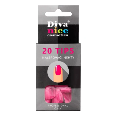 Diva & Nice nalepovací nehty tips 20 ks