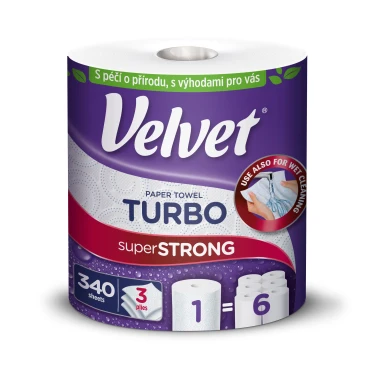 Velvet Kuchyňské utěrky Turbo 3vrstvé 78 m