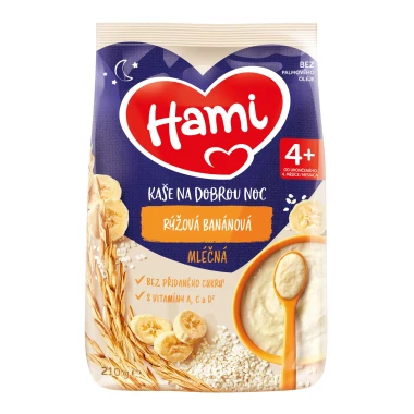 HAMI Mléčná kaše rýžová banánová na dobrou noc 210 g