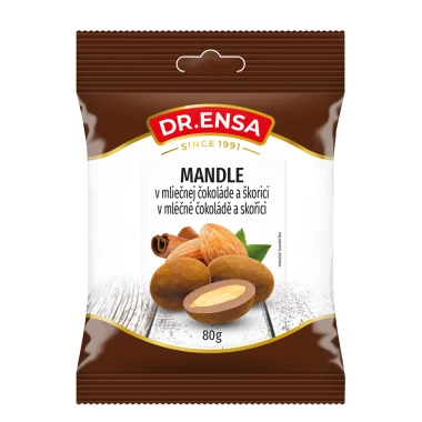 Dr. Ensa Mandle v mléčné čokoládě se skořicí 80g
