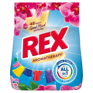 REX Aromatherapy Color Prací prášek na barevné prádlo 18 PD