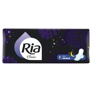 Ria Classic Night Dámské vložky dlouhé s křidélky 9 ks