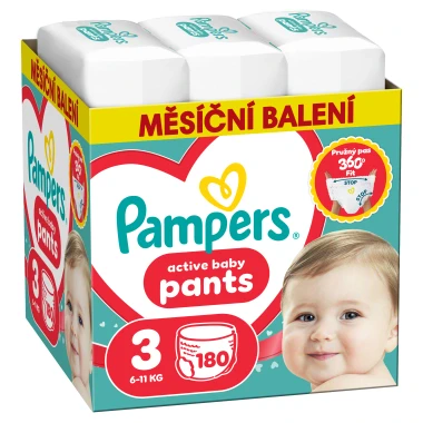Pampers Active Baby Pants, vel. 3, 180 ks