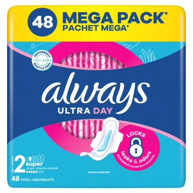 Always Ultra Day Long Hygienické vložky, velikost 2, 48 ks