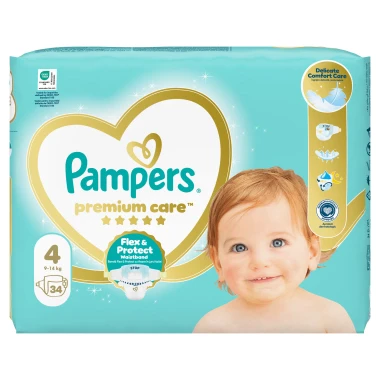 Pampers Premium Care, vel. 4, 34 ks