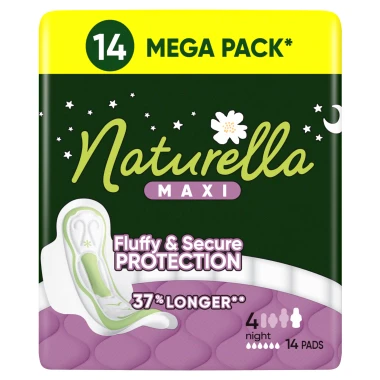 Naturella Maxi Night Hygienické vložky s křidélky, velikost 4, 14 ks