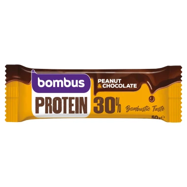 Bombus Protein 30% peanut & chocolate proteinová tyčinka 50 g