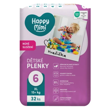Happy Mimi Dětské plenky 6 XL, 32 ks