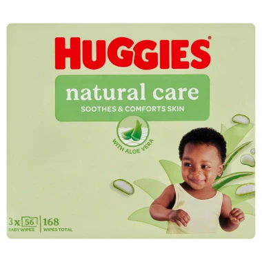 Huggies Natural Care dětské ubrousky 3 x 56 ks