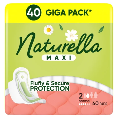Naturella Maxi Nornal hygienické vložky s křidélky, vel. 2, 40 ks