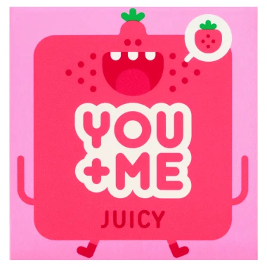 You & Me Juicy Vegan Kondomy se šťavnatým jahodovým aroma 3 ks
