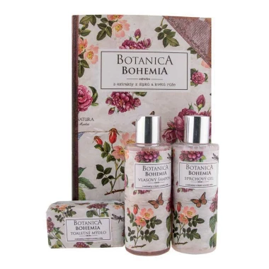 Botanica sada gel 200ml, šampon 200ml a mýdlo 100g – růže