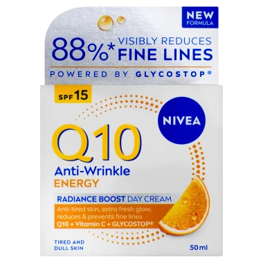 Nivea Q10 Energy Rozjasňující denní krém proti vráskám OF 15 50 ml