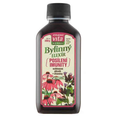 Maxi Vita Herbal Bylinný elixír posílení imunity echinacea plicník + vitaminy 200ml