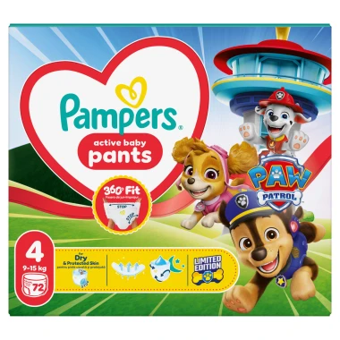 Pampers Pants Baby-Dry Edic Paw Patrol, vel. 4, 72 ks