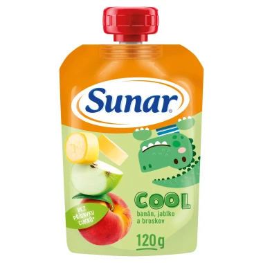 Sunar Cool ovocná kapsička broskev, banán, jablko 12m+, 120g