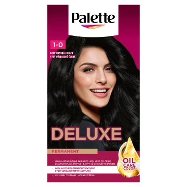 Palette Deluxe barva na vlasy Sytý přirozeně černý 1-0