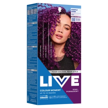 Schwarzkopf Live Colour Moment Semi-Permanent barva na vlasy 094 rebelská fialová
