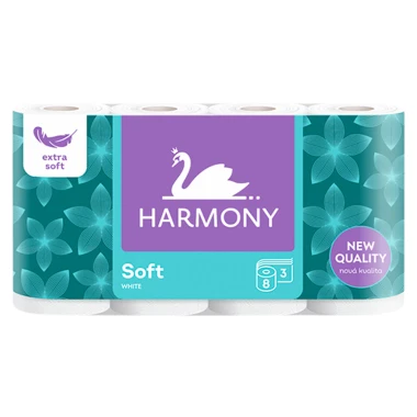 Harmony Soft White Toaletní papír 3vrstvý 8 ks