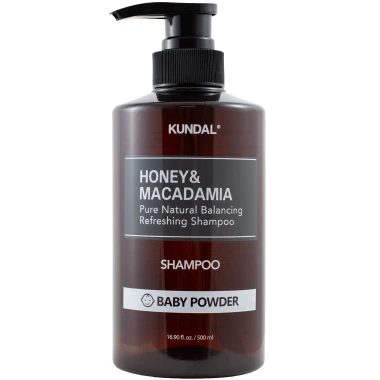 KUNDAL Honey & Macadamia Pure Natural Balancing Refreshing šampon na vlasy Baby Powder 500 ml