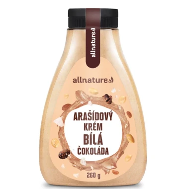 Allnature Arašídový krém s bílou čokoládou 260 g