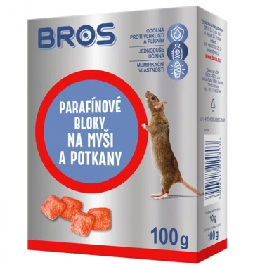 Bros parafínové bloky na myši a potkany 100 g