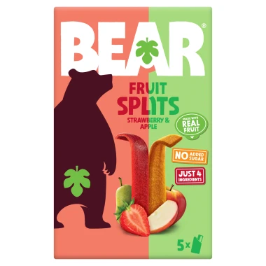 BEAR Fruit Splits jahoda a jablko 5 x 20 g