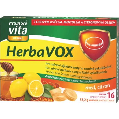 Maxi Vita Herbal HerbaVOX - med a citron 16 ks