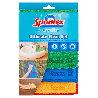 Spontex Microfibre Ultimate Clean Set utěrka 3 ks