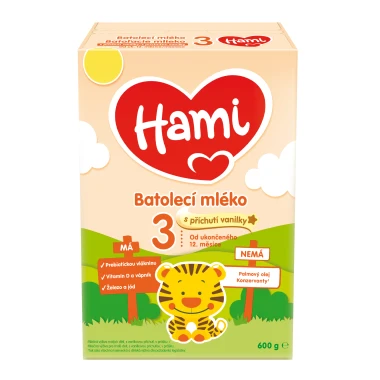 HAMI 3 batolecí mléko s příchutí vanilky 600 g