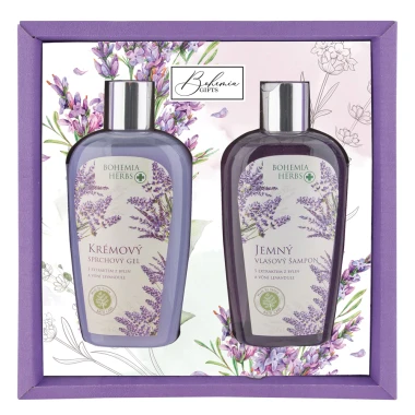 Bohemia Herbs dárkové balení levandule sprchový gel 250 ml a vlasový šampon 250 ml