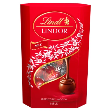 Lindt Lindor mléčná čokoláda s jemnou tekutou náplní 137 g