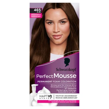 Schwarzkopf Perfect Mousse barva na vlasy Čokoládově Hnědý 465 (4-65)