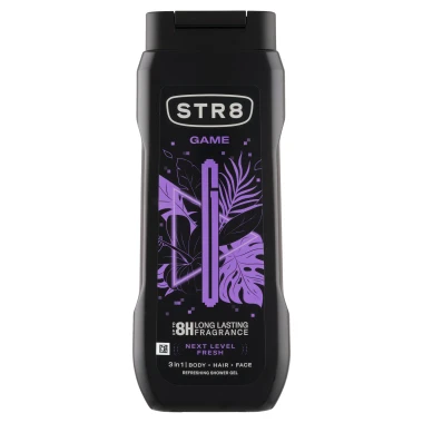 STR8 Game osvěžující sprchový gel 3 v 1 400 ml