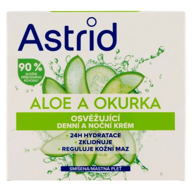 Astrid Osvěžující denní a noční krém aloe a okurka 50 ml