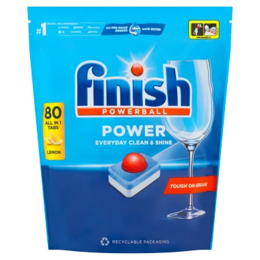 Finish Powerball Power All in 1 Lemon Tablety do myčky nádobí 80 ks