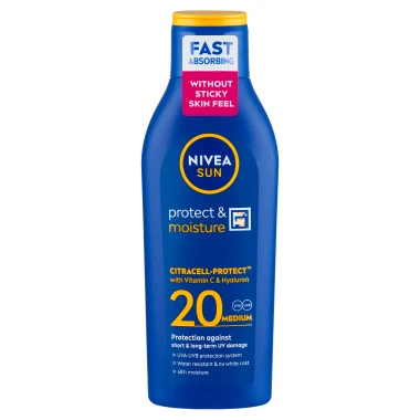 Nivea Sun Protect & Moisture hydratační mléko na opalování OF 20 200 ml