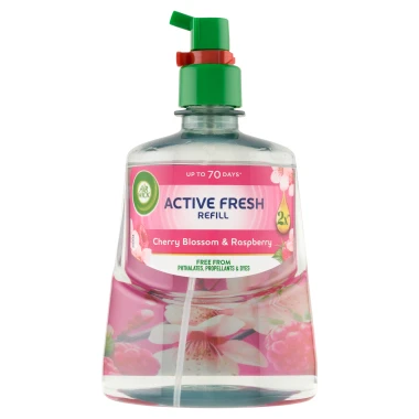 Air Wick Active Fresh Náplň na vodní bázi do automatického difuzéru třešňový květ a malina 228ml