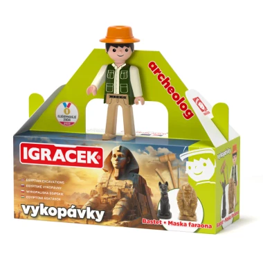 Igráček archeolog Bastet a maska faraona