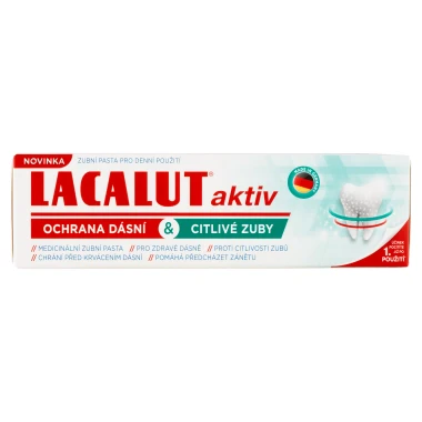 Lacalut Aktiv ochrana dásní & citlivé zuby zubní pasta 75 ml