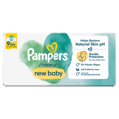 Pampers Harmonie New Baby Čisticí ubrousky 414 ks