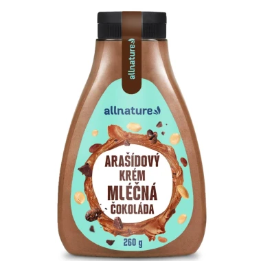 Allnature Arašídový krém s mléčnou čokoládou 260 g