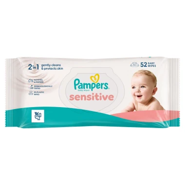 Pampers Sensitive Baby Čisticí ubrousky 52 ks