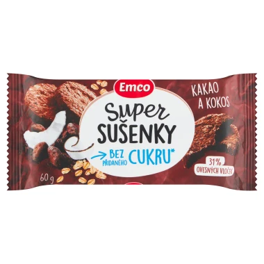 Emco Super sušenky kakao a kokos 60g