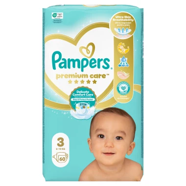 Pampers Premium Care, vel. 3, 60 ks