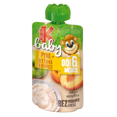 Kubík baby Kaše,Jablko, Meruňka 100g