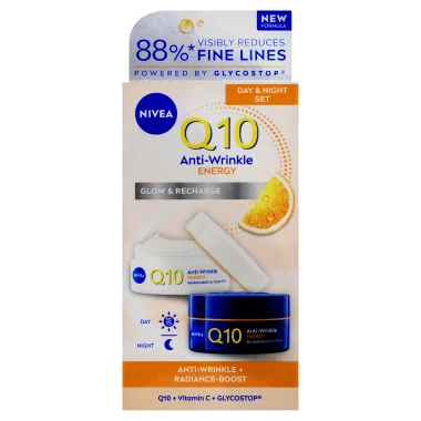 Nivea Q10 Energy Energizující denní a noční krém proti vráskám 2 x 50 ml