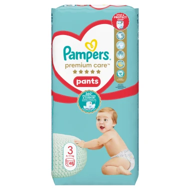 Pampers Premium Care Pants, vel. 3, 48 ks